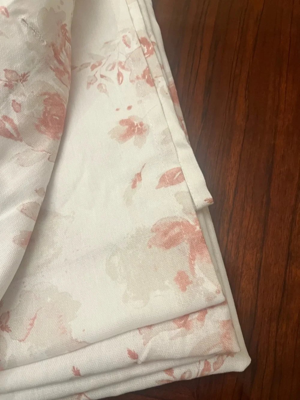 Lauren Ralph Lauren shower curtain w/,Soft Pink Floral Print